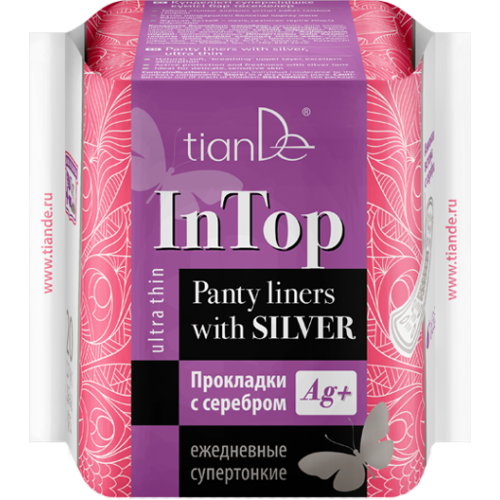 Прокладки с серебром «In Top» супертонкие ежедневные, 20шт
